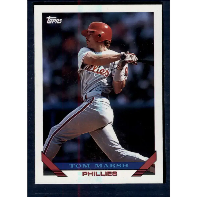 1993 Topps #649 Tom Marsh NM-MT Philadelphia Phillies Baseball Card - Baseball Card Single