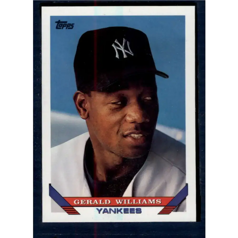 1993 Topps #654 Gerald Williams NM-MT New York Yankees Baseball Card - Baseball Card Single