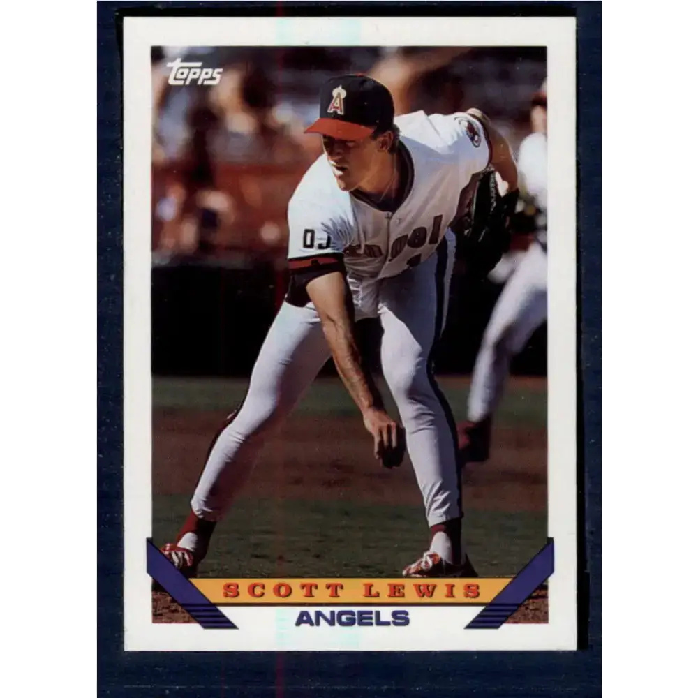 1993 Topps #668 Scott Lewis NM-MT California Angels Baseball Card - Baseball Card Single