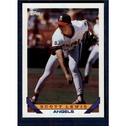 1993 Topps #668 Scott Lewis NM-MT California Angels Baseball Card - Baseball Card Single