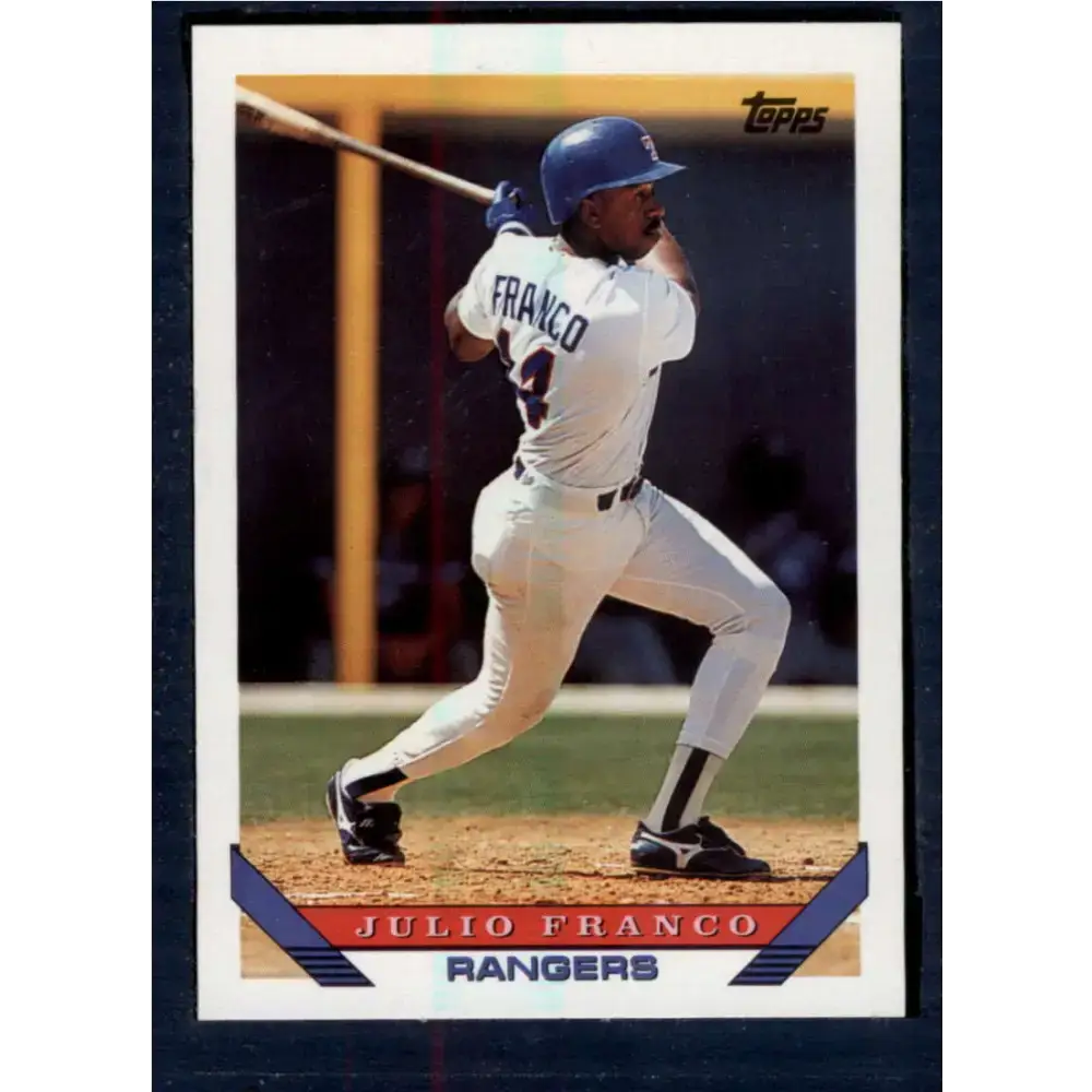 1993 Topps #670 Julio Franco NM-MT Texas Rangers Baseball Card - Baseball Card Single
