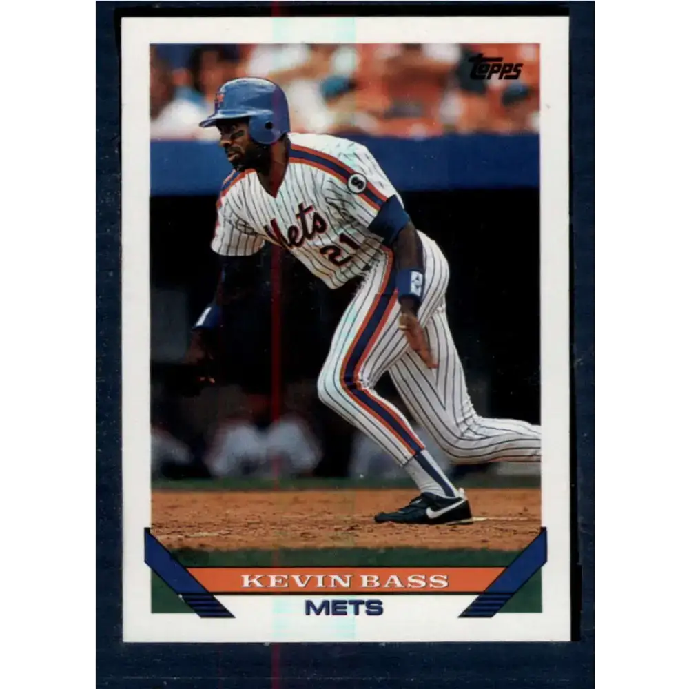 1993 Topps #672 Kevin Bass NM-MT New York Mets Baseball Card - Baseball Card Single