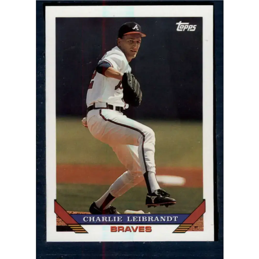 1993 Topps #677 Charlie Leibrandt NM-MT Atlanta Braves Baseball Card - Baseball Card Single