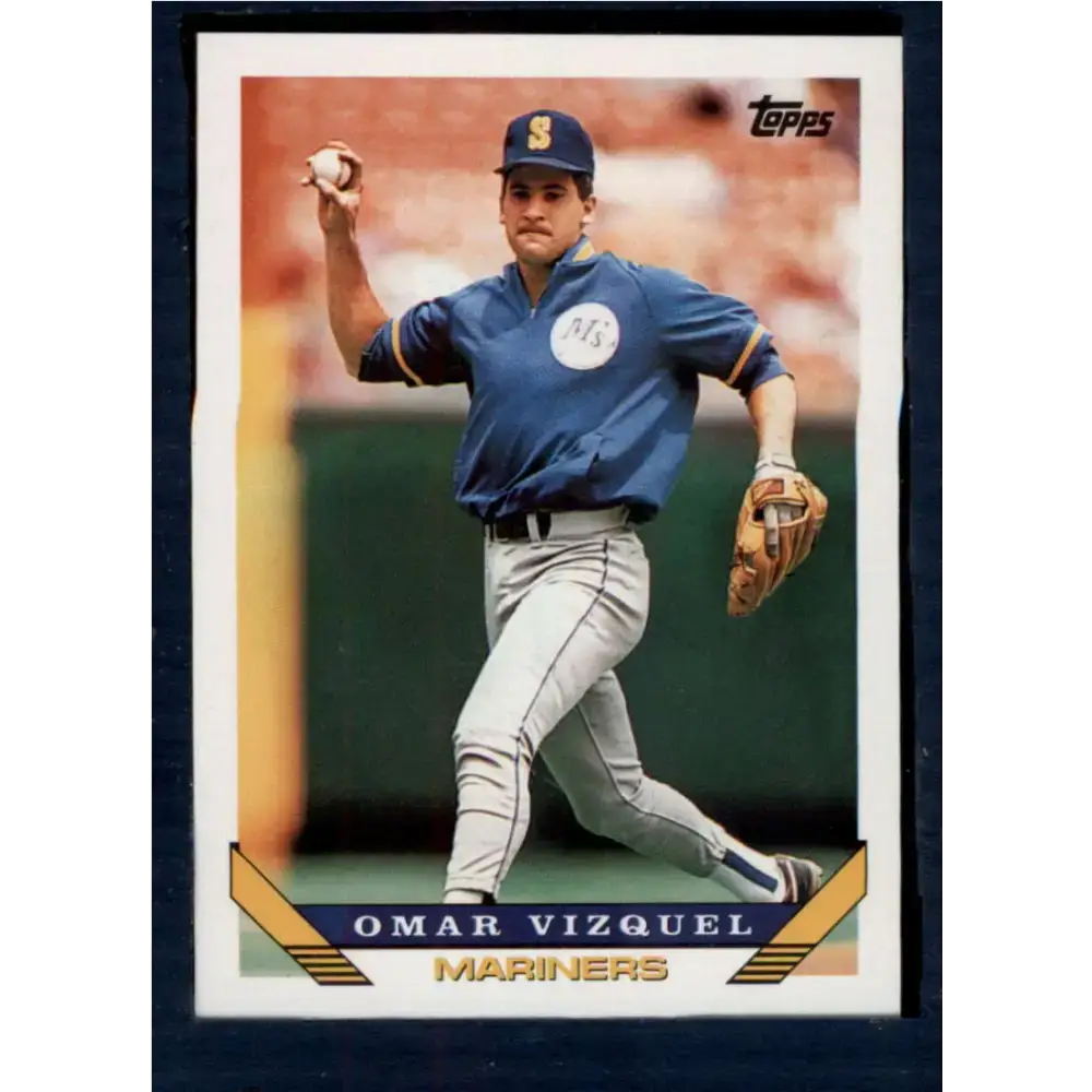 1993 Topps #68 Omar Vizquel NM-MT Seattle Mariners Baseball Card - Baseball Card Single