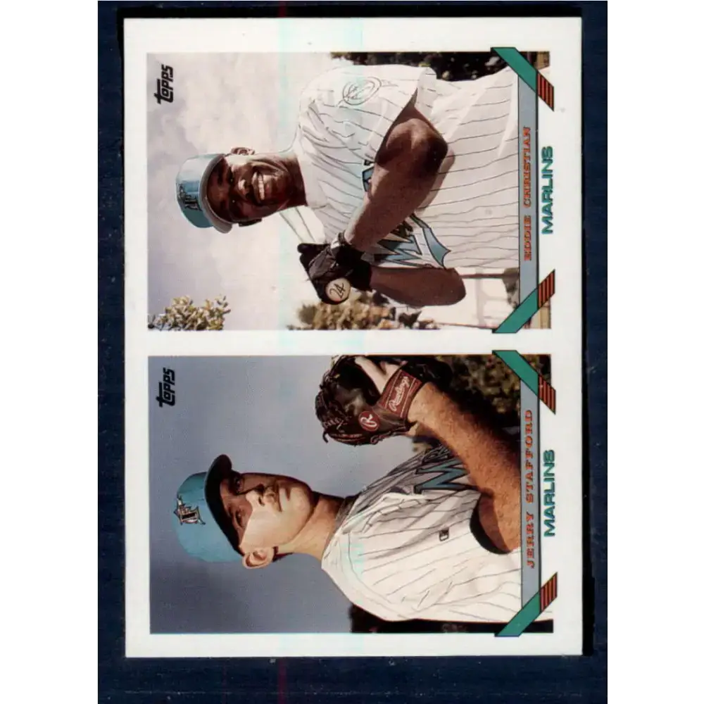 1993 Topps #683 Jerry Stafford/Eddie Christian NM-MT RC Rookie Florida Marlins Baseball Card - Baseball Card Single