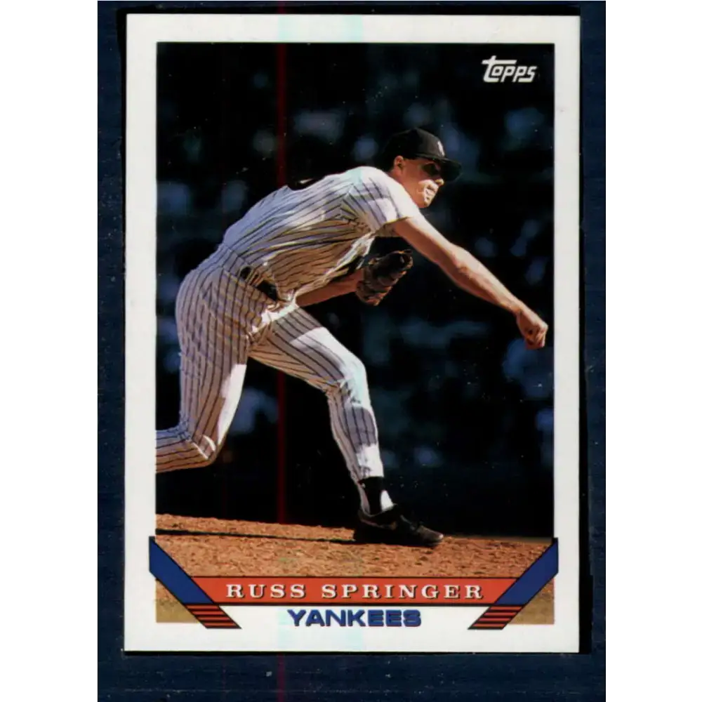1993 Topps #686 Russ Springer NM-MT New York Yankees Baseball Card - Baseball Card Single