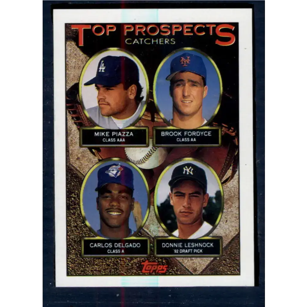 1993 Topps #701 Mike Piazza/Brook Fordyce/Carlos Delgado/Donnie Leshnock NM-MT Los Angeles Dodgers/New York
