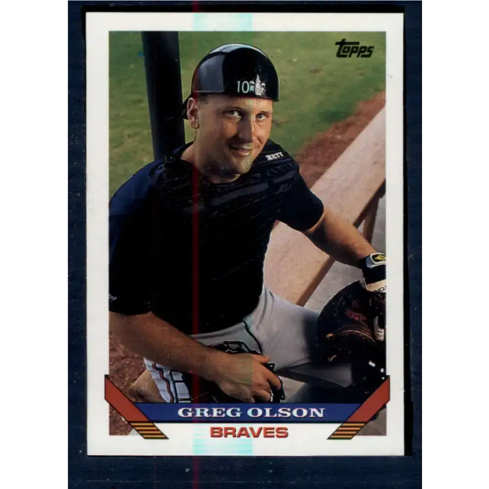1993 Topps #708 Greg Olson NM-MT Atlanta Braves Baseball Card - Baseball Card Single