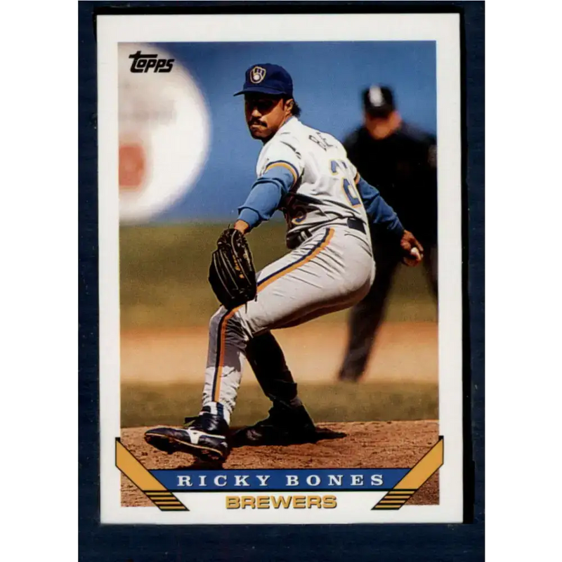 1993 Topps #71 Ricky Bones NM-MT Milwaukee Brewers Baseball Card - Baseball Card Single