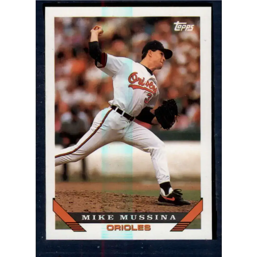 1993 Topps #710 Mike Mussina NM-MT Baltimore Orioles Baseball Card - Baseball Card Single