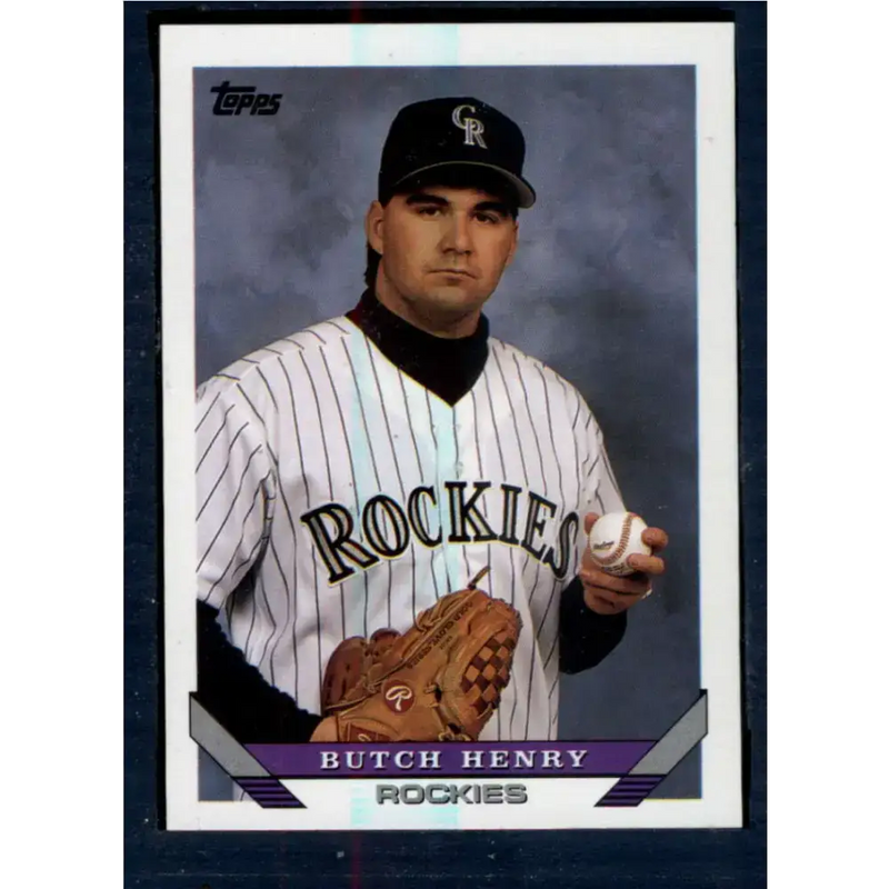 1993 Topps #719 Butch Henry NM-MT Colorado Rockies Baseball Card - Baseball Card Single