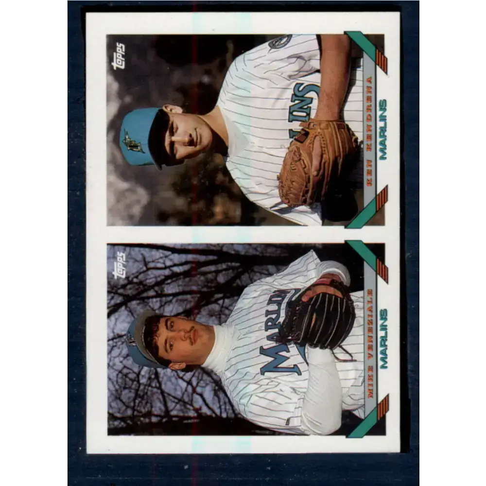 1993 Topps #726 Mike Veneziale/Ken Kendrena NM-MT RC Rookie Florida Marlins Baseball Card - Baseball Card Single