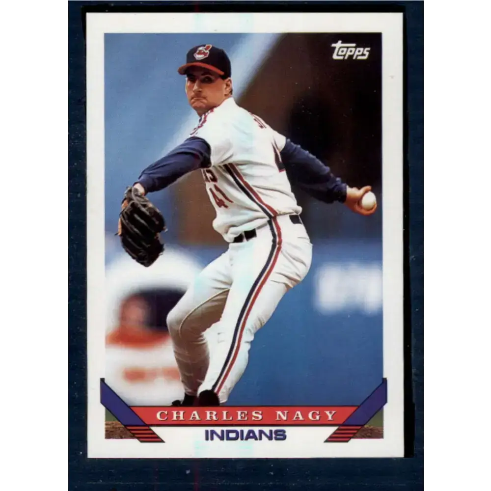 1993 Topps #730 Charles Nagy NM-MT Cleveland Indians Baseball Card - Baseball Card Single