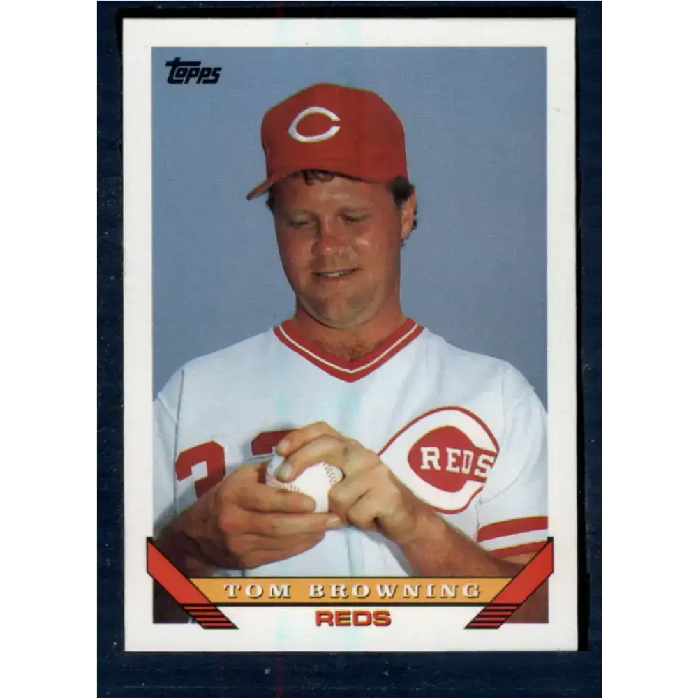 1993 Topps #733 Tom Browning NM-MT Cincinnati Reds Baseball Card - Baseball Card Single