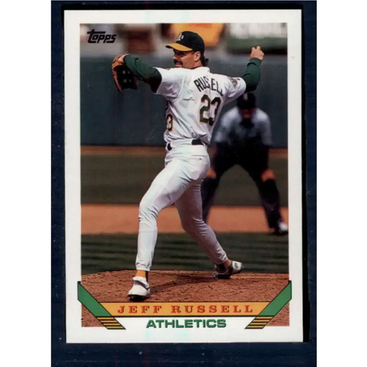 1993 Topps #736 Jeff Russell NM-MT Oakland Athletics Baseball Card