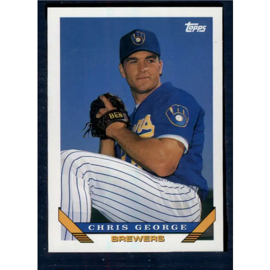 1993 Topps #744 Chris George NM-MT Milwaukee Brewers Baseball Card