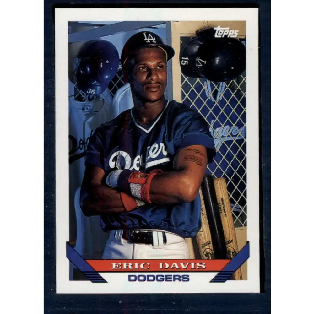 1993 Topps #745 Eric Davis NM-MT Los Angeles Dodgers Baseball Card - Baseball Card Single