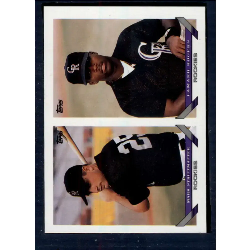 1993 Topps #746 Mark Strittmatter/Lamarr Rogers NM-MT RC Rookie Colorado Rockies Baseball Card - Baseball Card Single
