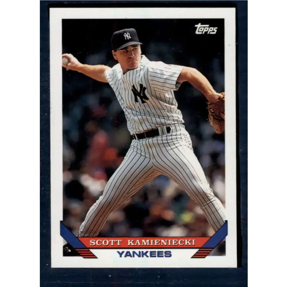 1993 Topps #749 Scott Kamieniecki NM-MT New York Yankees Baseball Card - Baseball Card Single