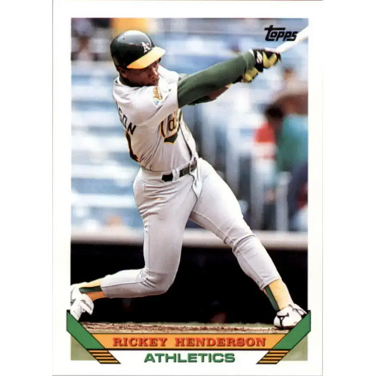 1993 Topps #750 Rickey Henderson NM-MT Oakland Athletics Baseball Card