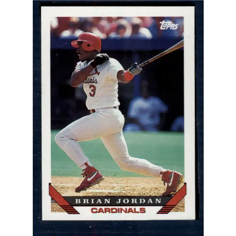 1993 Topps #754 Brian Jordan NM-MT St. Louis Cardinals Baseball Card - Baseball Card Single