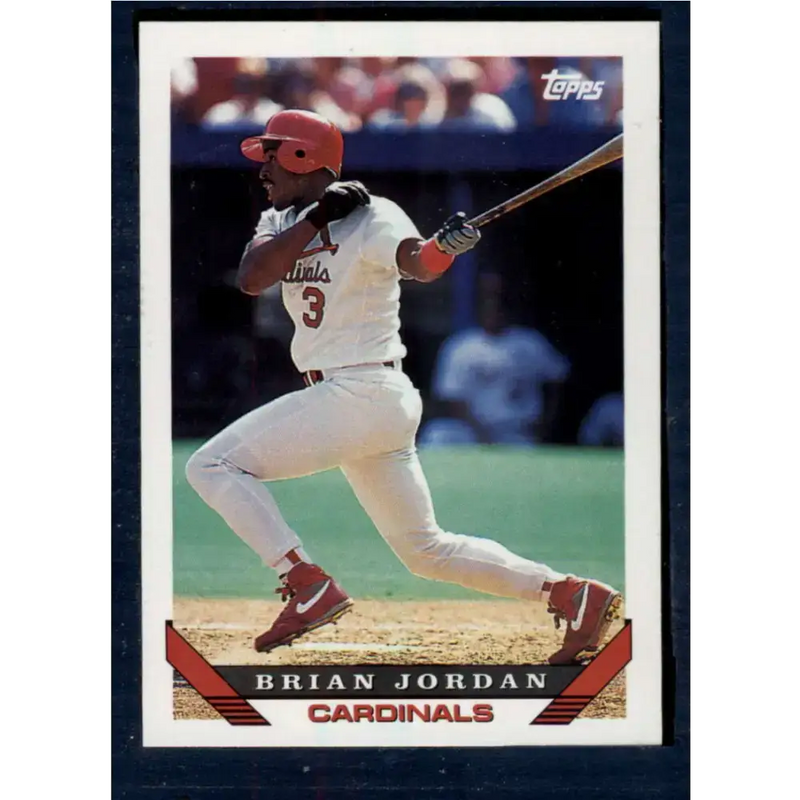 1993 Topps #754 Brian Jordan NM-MT St. Louis Cardinals Baseball Card - Baseball Card Single