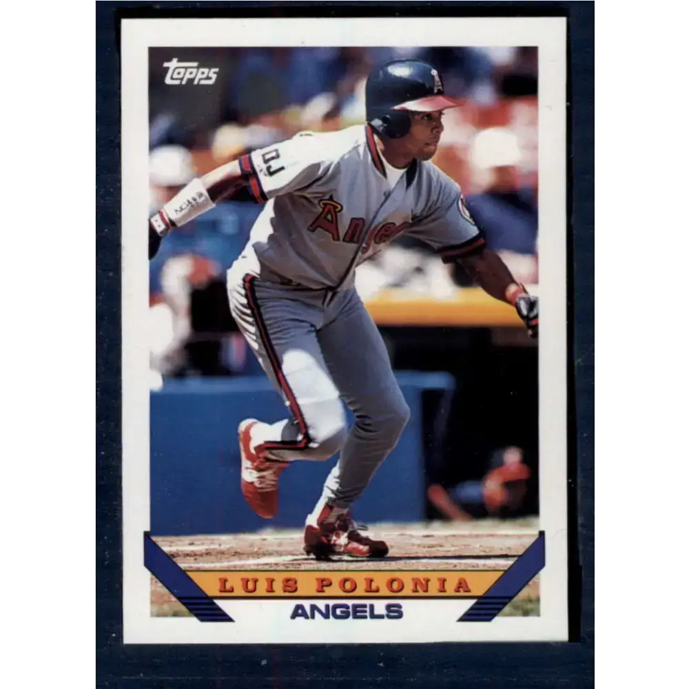 1993 Topps #760 Luis Polonia NM-MT California Angels Baseball Card - Baseball Card Single