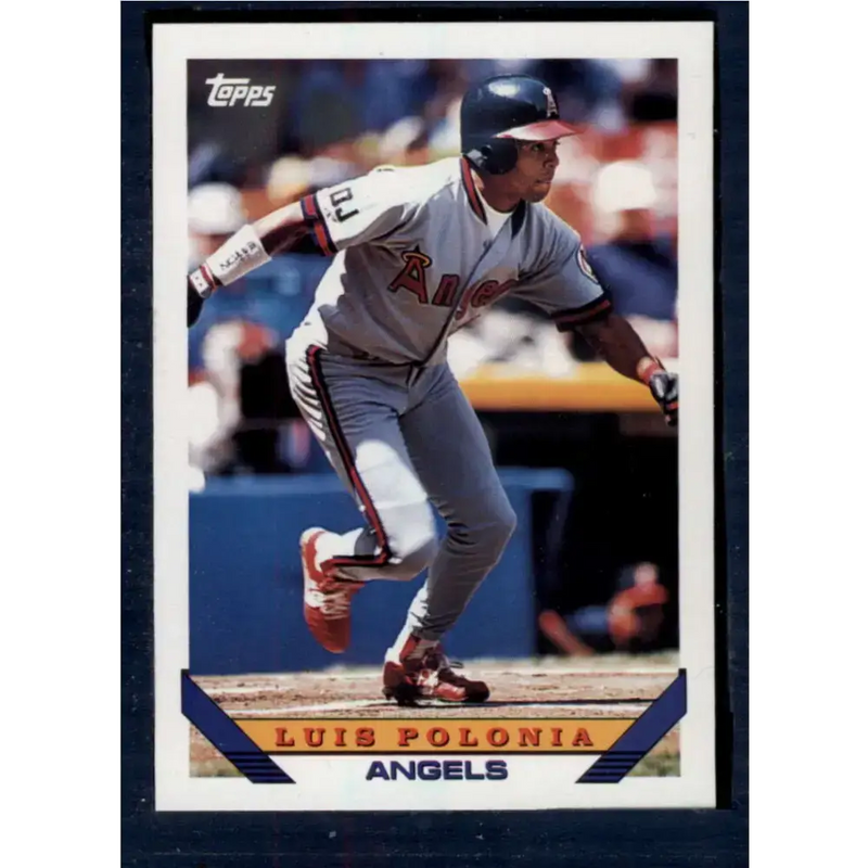 1993 Topps #760 Luis Polonia NM-MT California Angels Baseball Card - Baseball Card Single