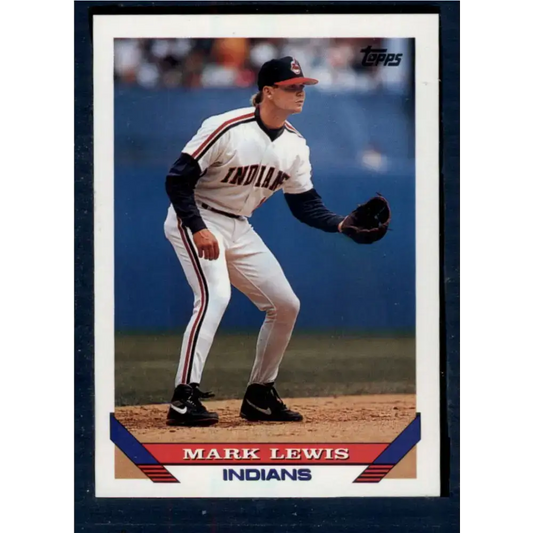 1993 Topps #762 Mark Lewis NM-MT Cleveland Indians Baseball Card - Baseball Card Single