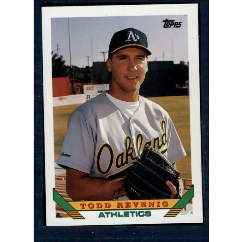 1993 Topps #766 Todd Revenig NM-MT Oakland Athletics Baseball Card - Baseball Card Single