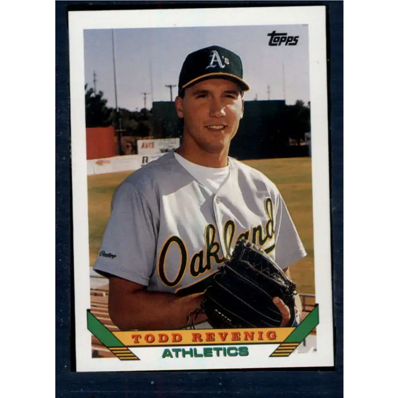 1993 Topps #766 Todd Revenig NM-MT Oakland Athletics Baseball Card - Baseball Card Single