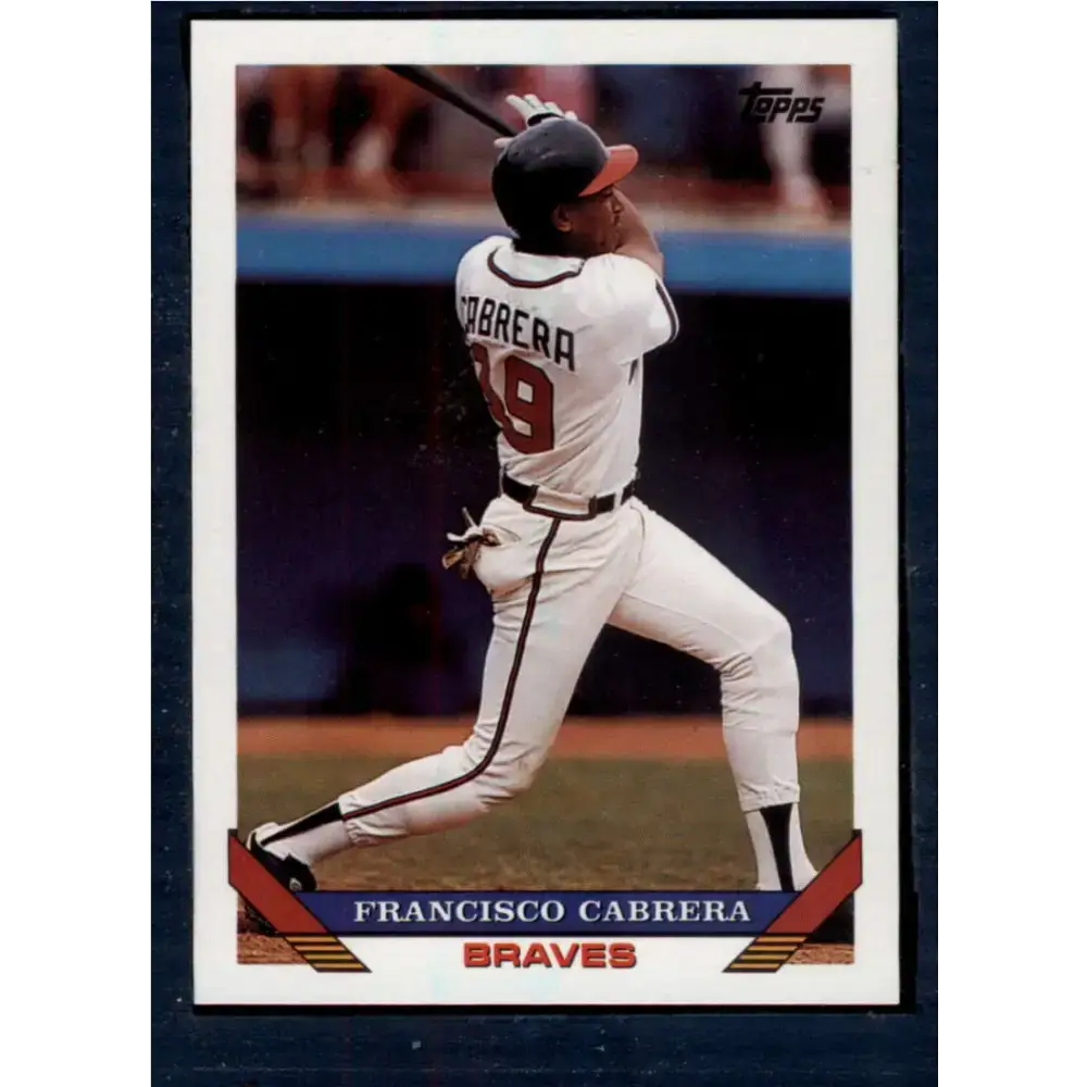 1993 Topps #769 Francisco Cabrera NM-MT Atlanta Braves Baseball Card - Baseball Card Single