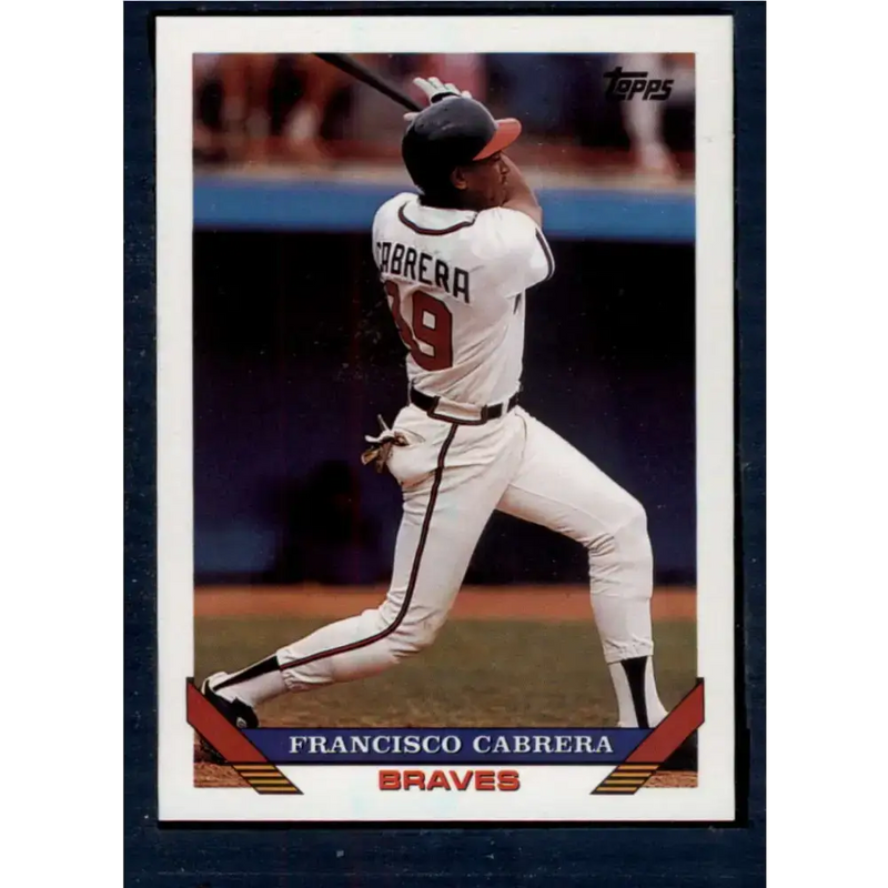 1993 Topps #769 Francisco Cabrera NM-MT Atlanta Braves Baseball Card - Baseball Card Single