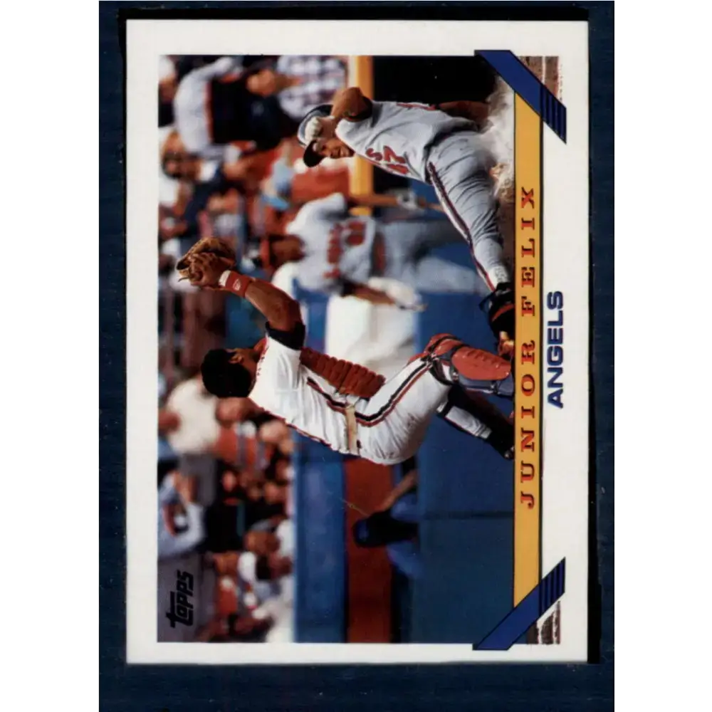 1993 Topps #77 Junior Felix NM-MT California Angels Baseball Card - Baseball Card Single