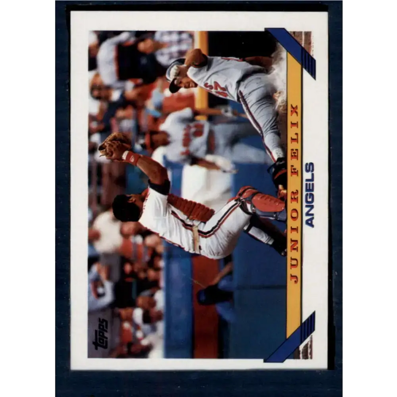 1993 Topps #77 Junior Felix NM-MT California Angels Baseball Card - Baseball Card Single