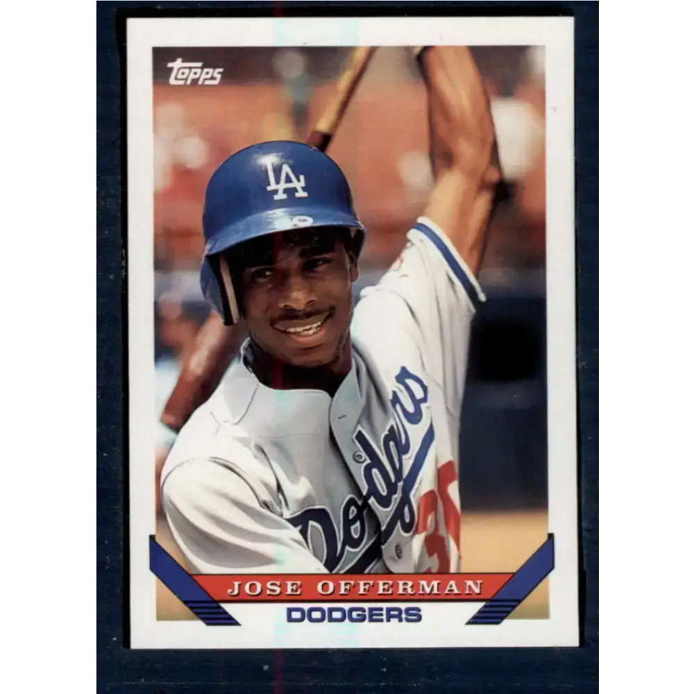 1993 Topps #776 Jose Offerman NM-MT Los Angeles Dodgers Baseball Card - Baseball Card Single