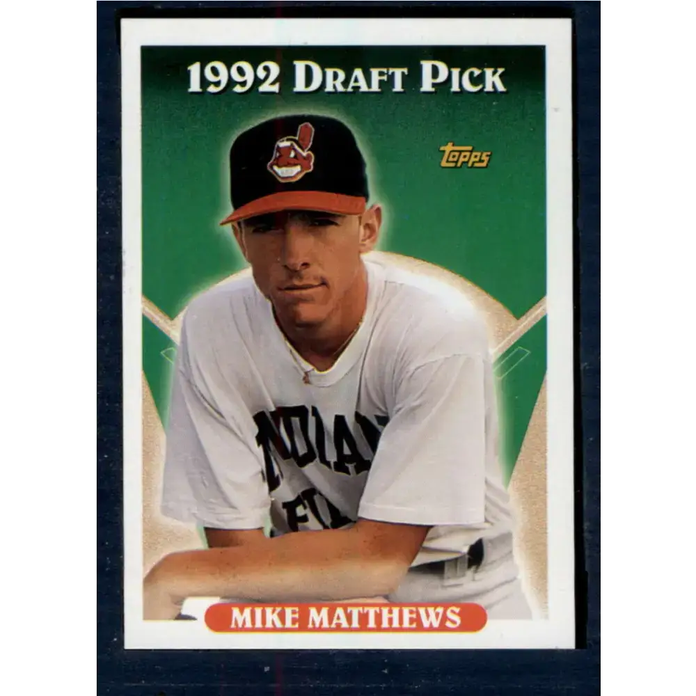1993 Topps #787 Mike Matthews NM-MT RC Rookie Cleveland Indians Baseball Card - Baseball Card Single