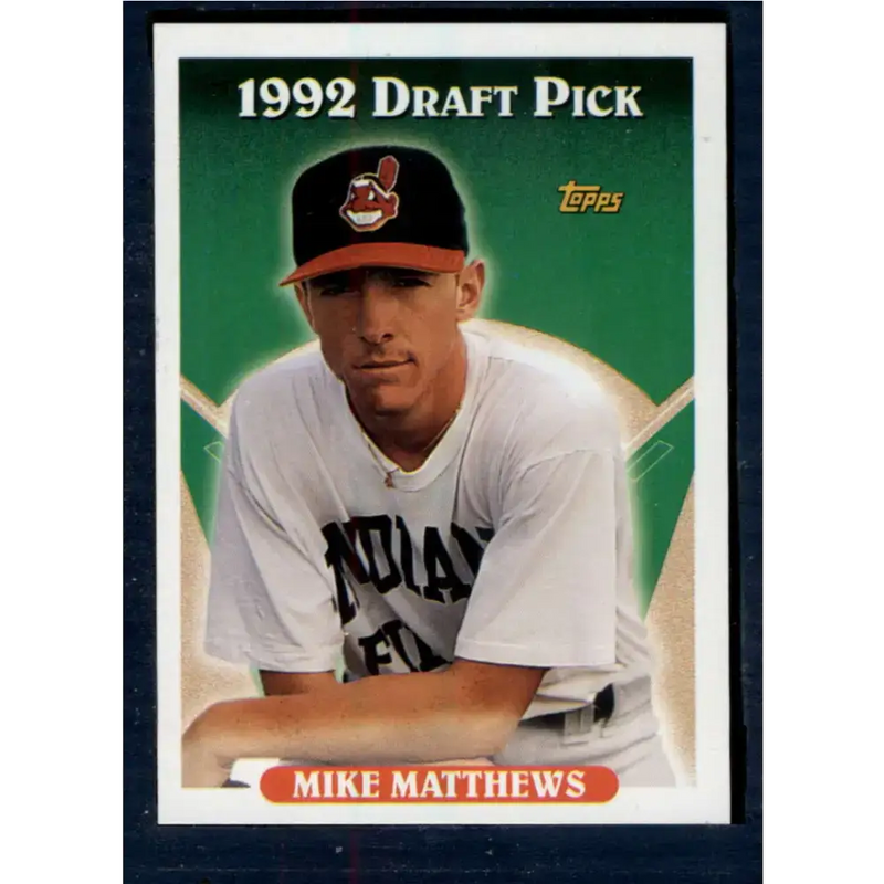 1993 Topps #787 Mike Matthews NM-MT RC Rookie Cleveland Indians Baseball Card - Baseball Card Single