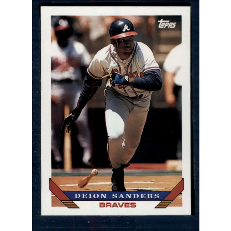 1993 Topps #795 Deion Sanders NM-MT Atlanta Braves Baseball Card