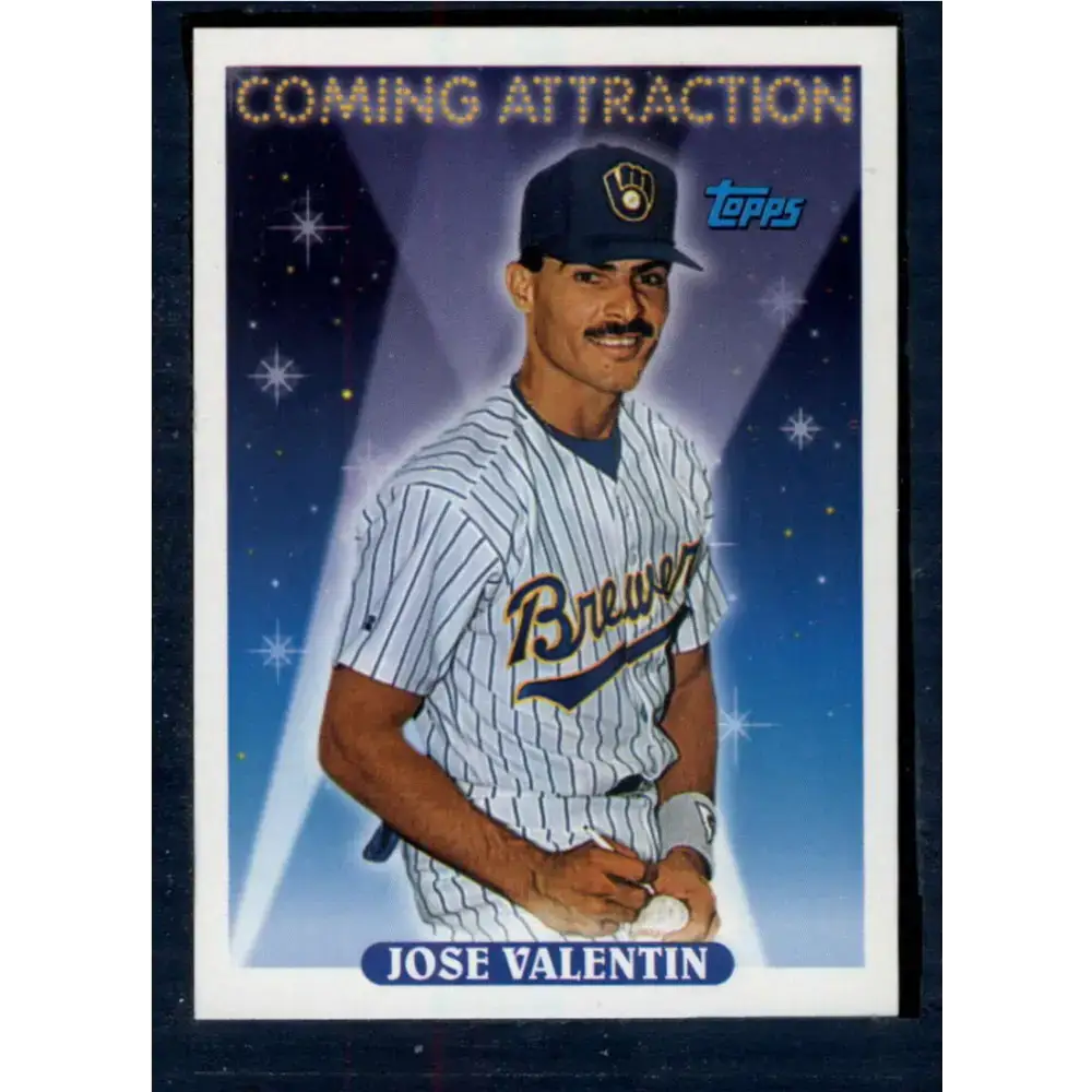 1993 Topps #804 Jose Valentin NM-MT RC Rookie Milwaukee Brewers Baseball Card - Baseball Card Single