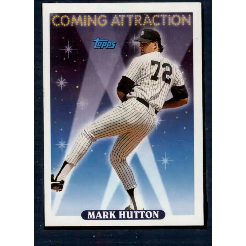 1993 Topps #806 Mark Hutton NM-MT New York Yankees Baseball Card - Baseball Card Single