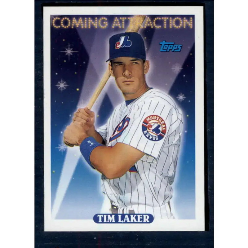 1993 Topps #816 Tim Laker NM-MT RC Rookie Montreal Expos Baseball Card - Baseball Card Single