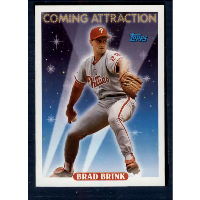 1993 Topps #818 Brad Brink NM-MT Philadelphia Phillies Baseball Card - Baseball Card Single