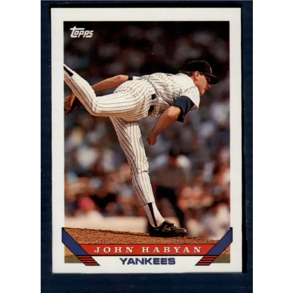 1993 Topps #86 John Habyan NM-MT New York Yankees Baseball Card - Baseball Card Single