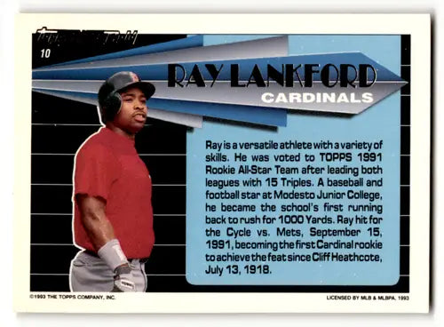 1993 Topps Black Gold #10 Ray Lankford NM-MT Cardinals ID:60618 - Baseball Card Single
