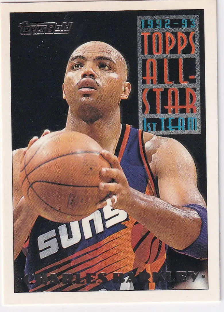 1993 TOPPS GOLD #104 CHARLES BARKLEY ALL STAR- PHOENIX SUNS - Basketball Card Single
