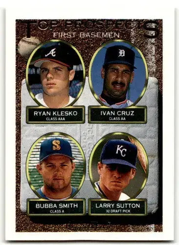 1993 Topps Gold #423 Ryan Klesko/Ivan Cruz/Bubba Smith/Larry Sutton NM-MT RC Roo - Baseball Card Single