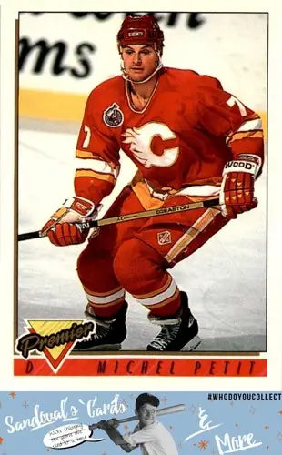Hockey player card Michel Petit 1993 Topps Premier original gloss collectible