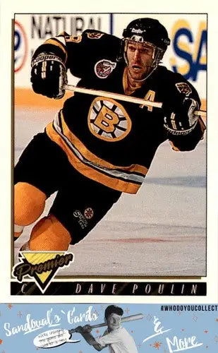 Original gloss Hockey card featuring Dave Poulin from Topps Premier 1993 series