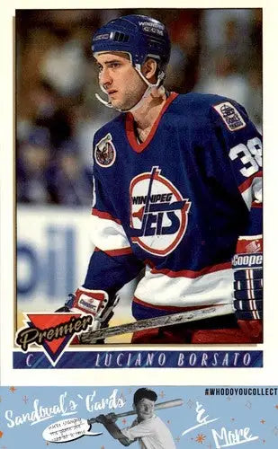 1993 Topps Premier Luciano Borsato hockey card with original gloss ID 45582